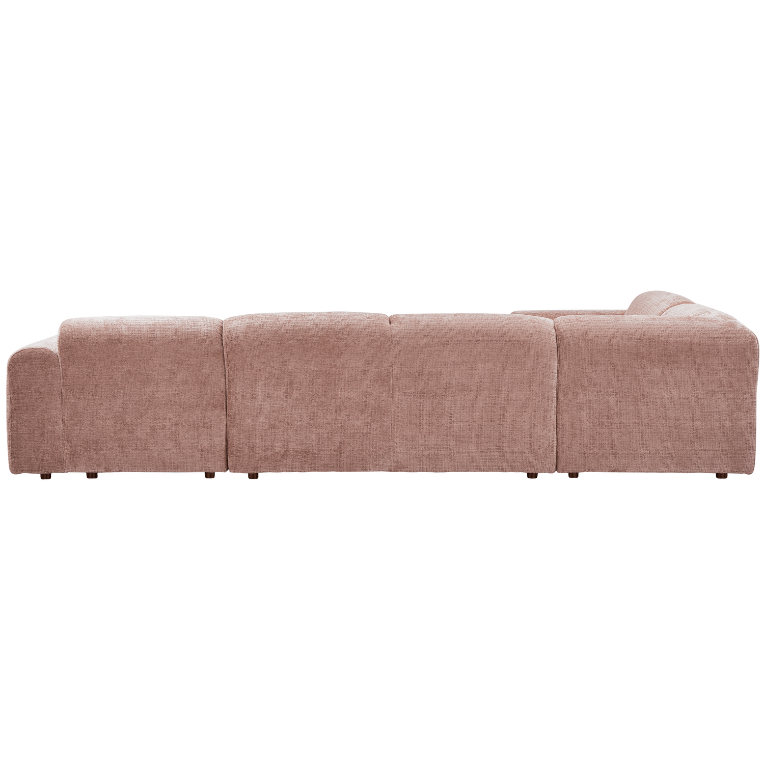 Kampinė sofa CLOUD, kairė, taupe/rožinės spalvos šenilinis audinys