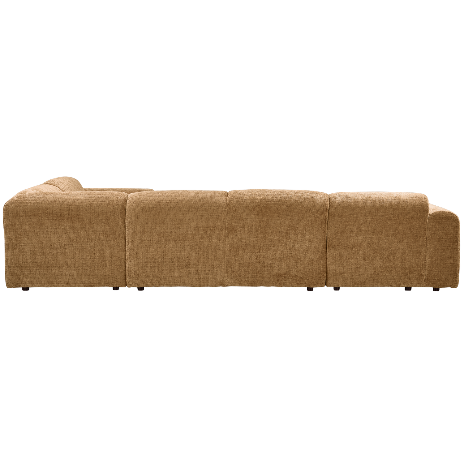 Kampinė sofa CLOUD, dešinė, pintas audinys, medaus geltonos spalvos