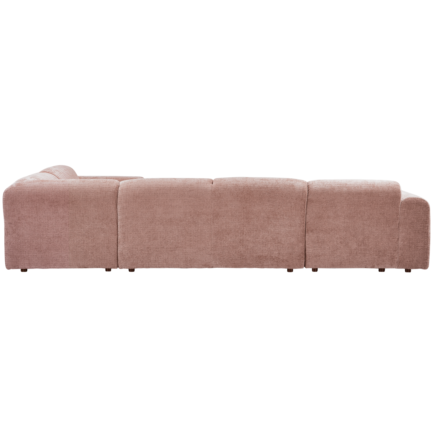 Kampinė sofa CLOUD, dešinė, taupe/rožinės spalvos šenilinis audinys