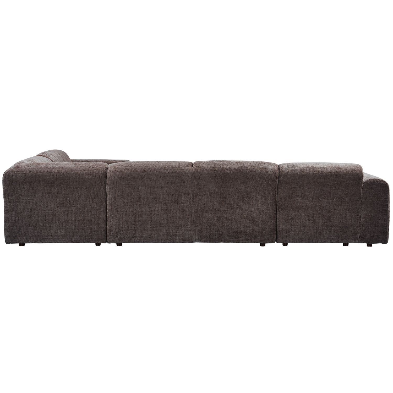 Kampinė sofa CLOUD, dešinė, pintas audinys, šiltai ruda