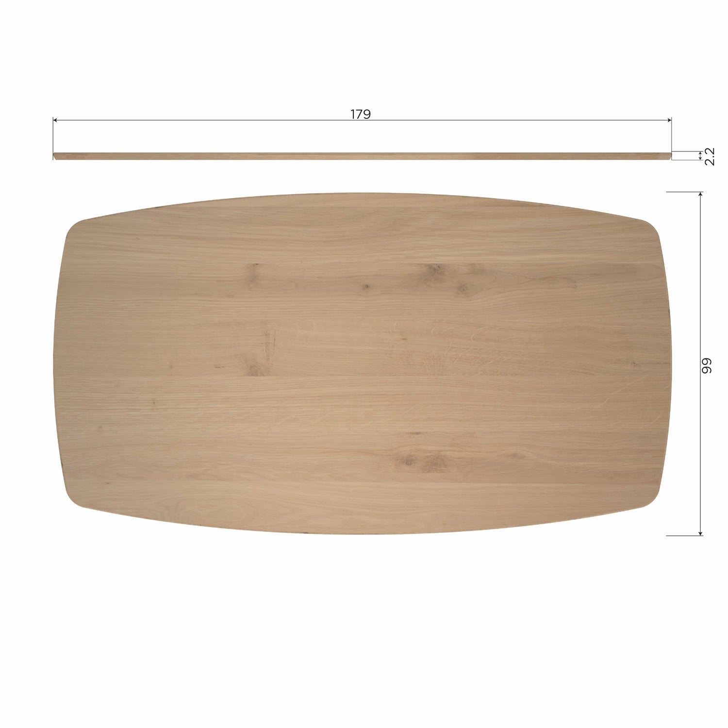 Stalas TABLO OVAL TRANSPARENT 180x100