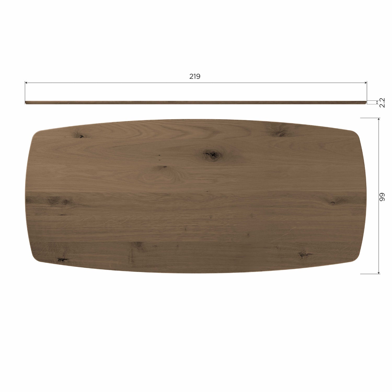 Stalas TABLO OVAL CASHMERE 220x100