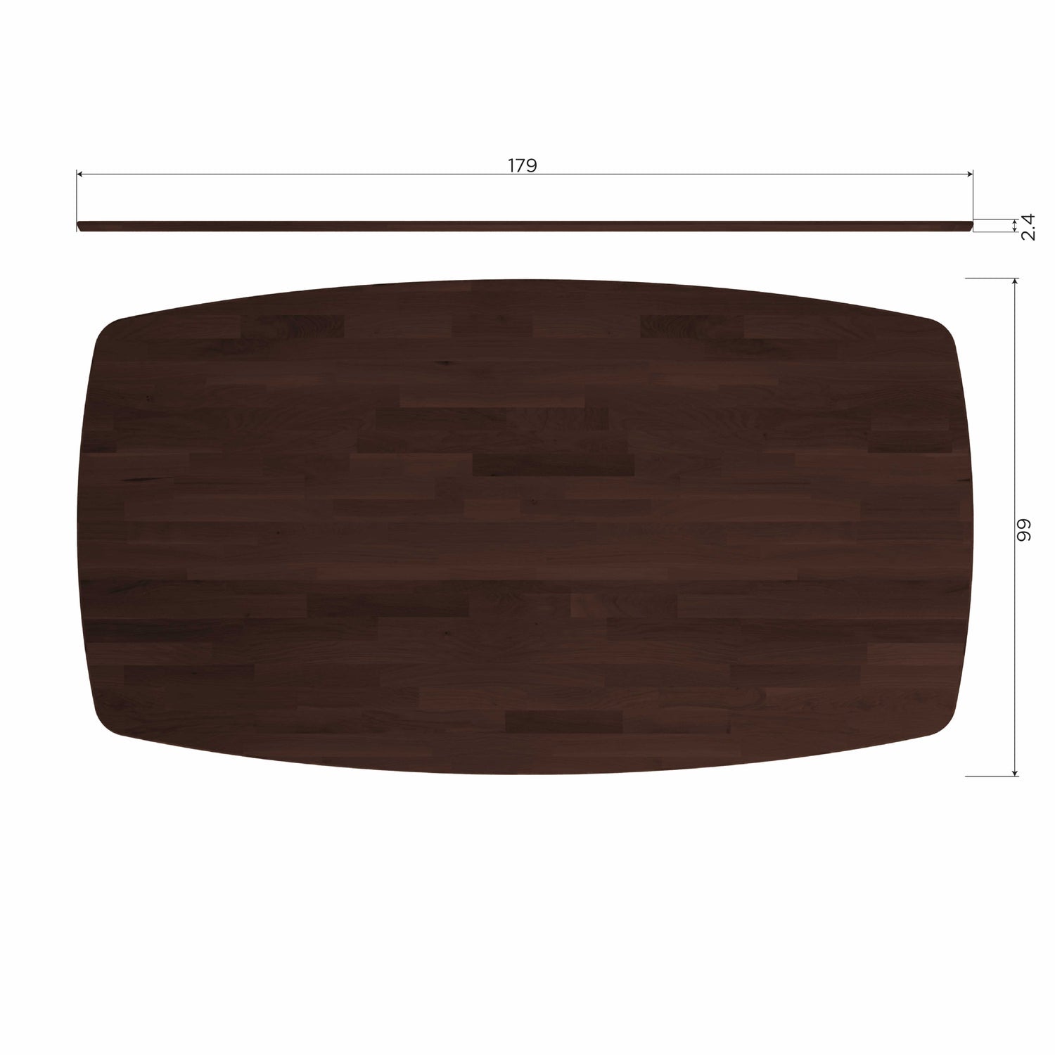 Valgomojo stalas TABLO, ovalus 180x100 cm