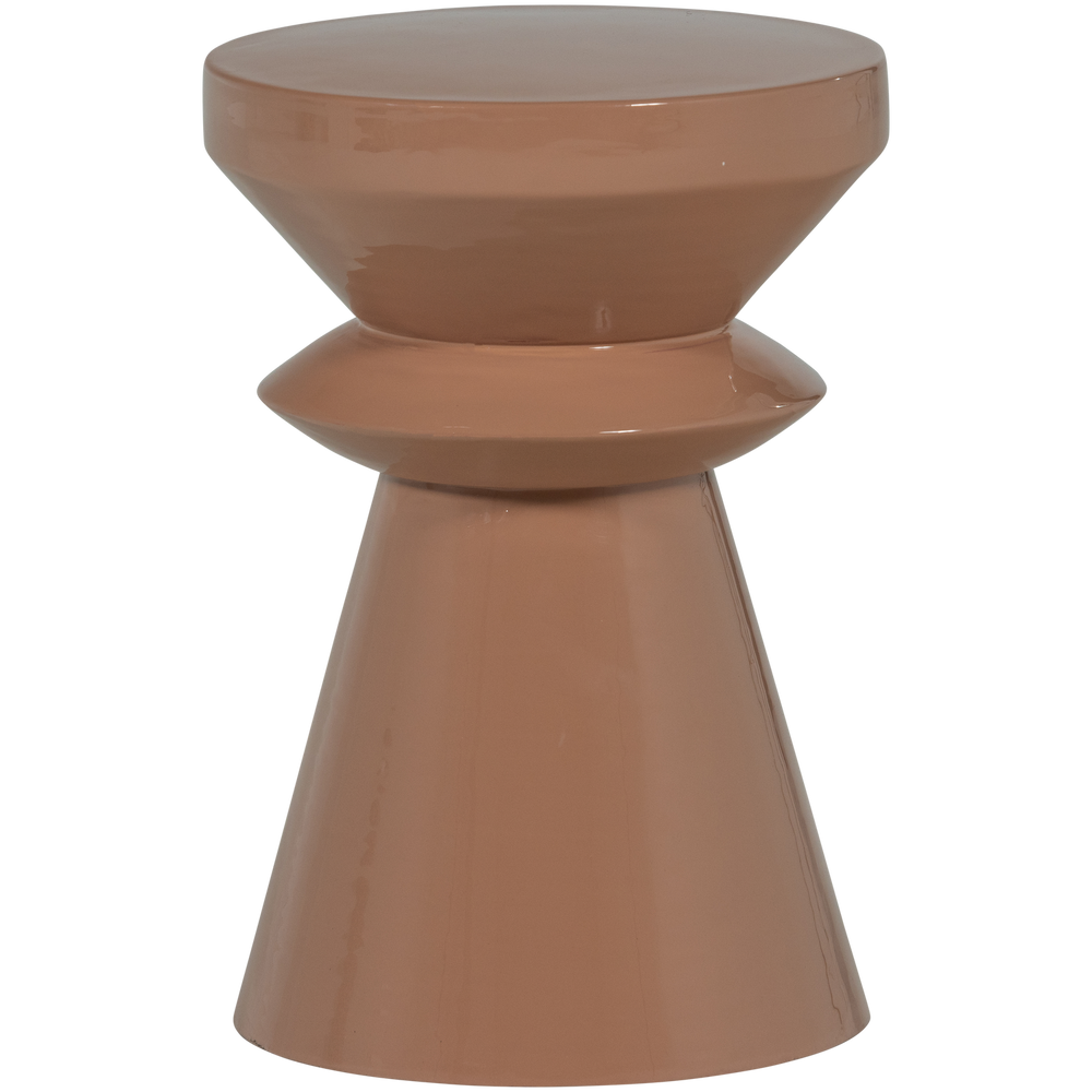 Šoninis staliukas FEDDE, metalas, šviesiai rausva