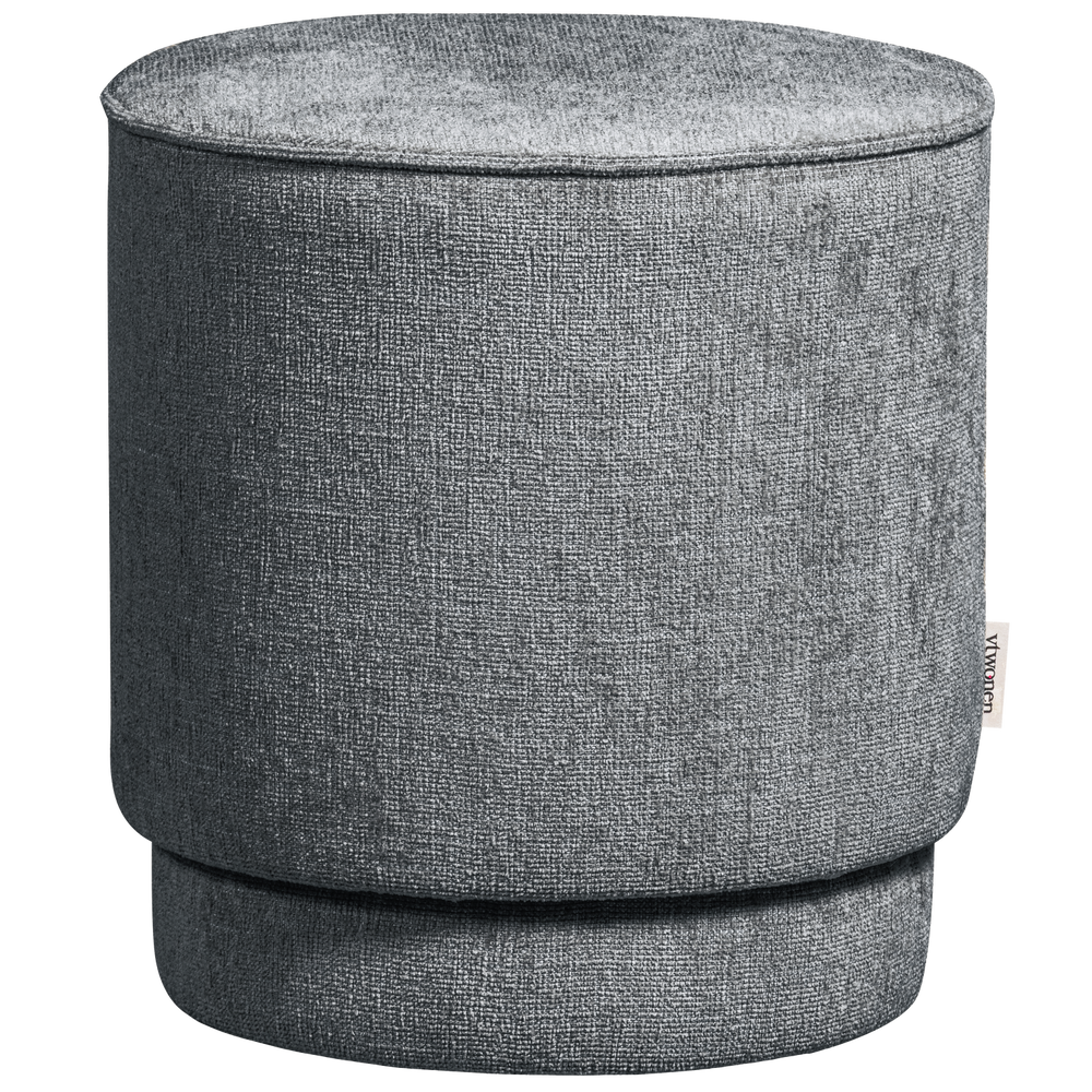 Pouf PEARL, blue melange fabric