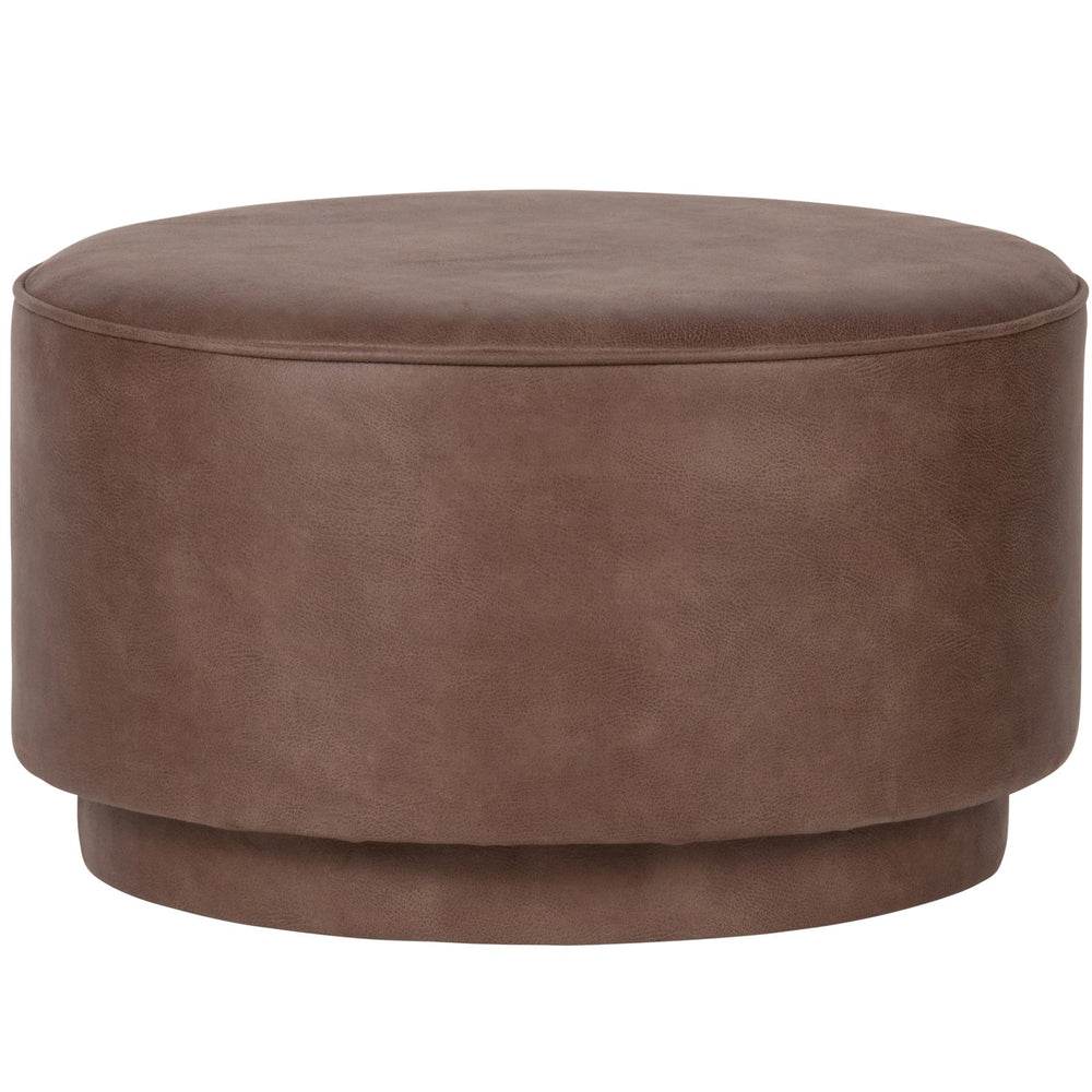 Pouf COFFEE, imitation leather, warm brown color