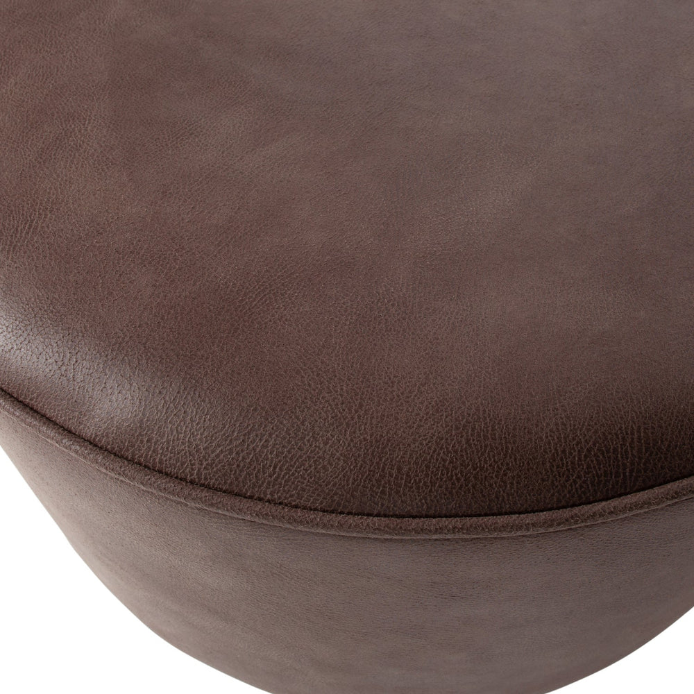 Pouf COFFEE, imitation leather, warm brown color