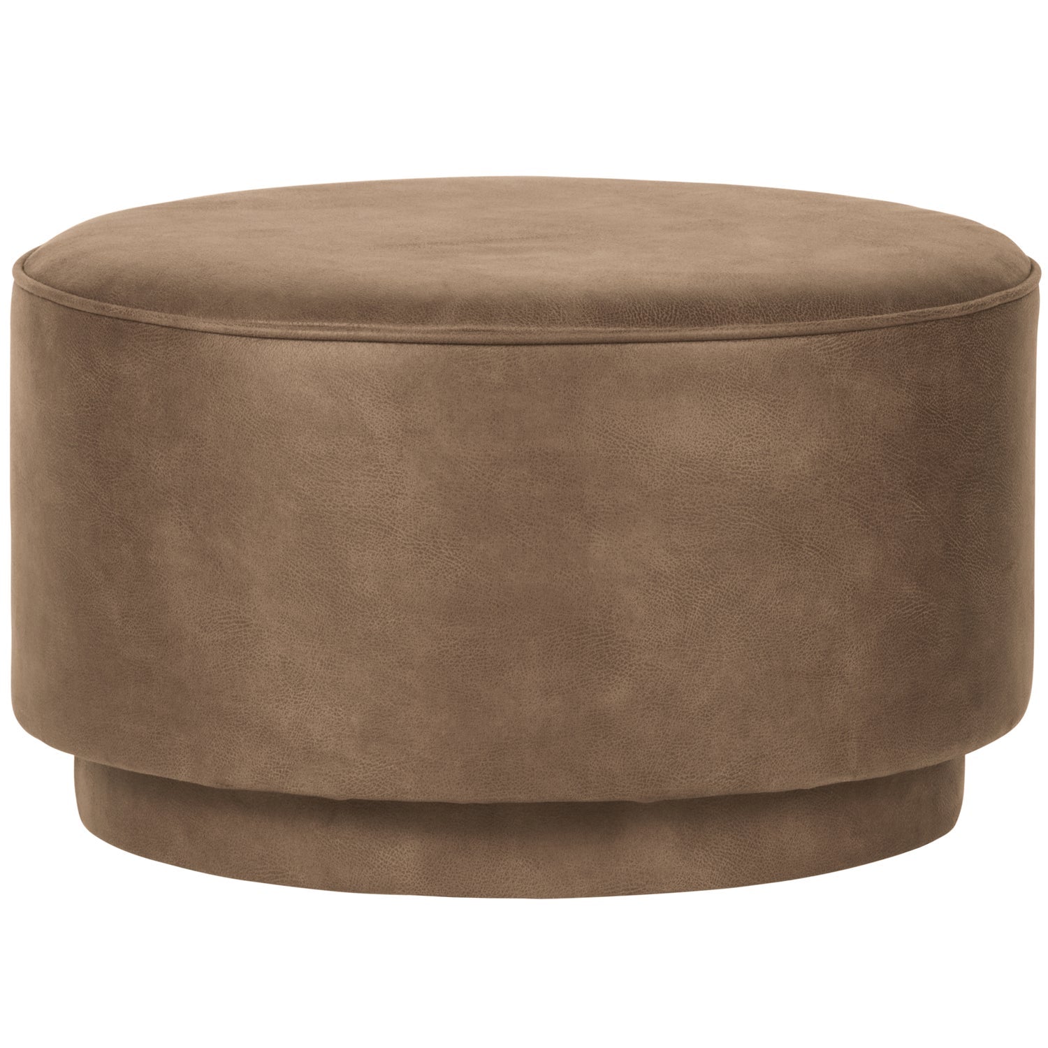 Ottoman COFFEE, imitation leather, cognac color