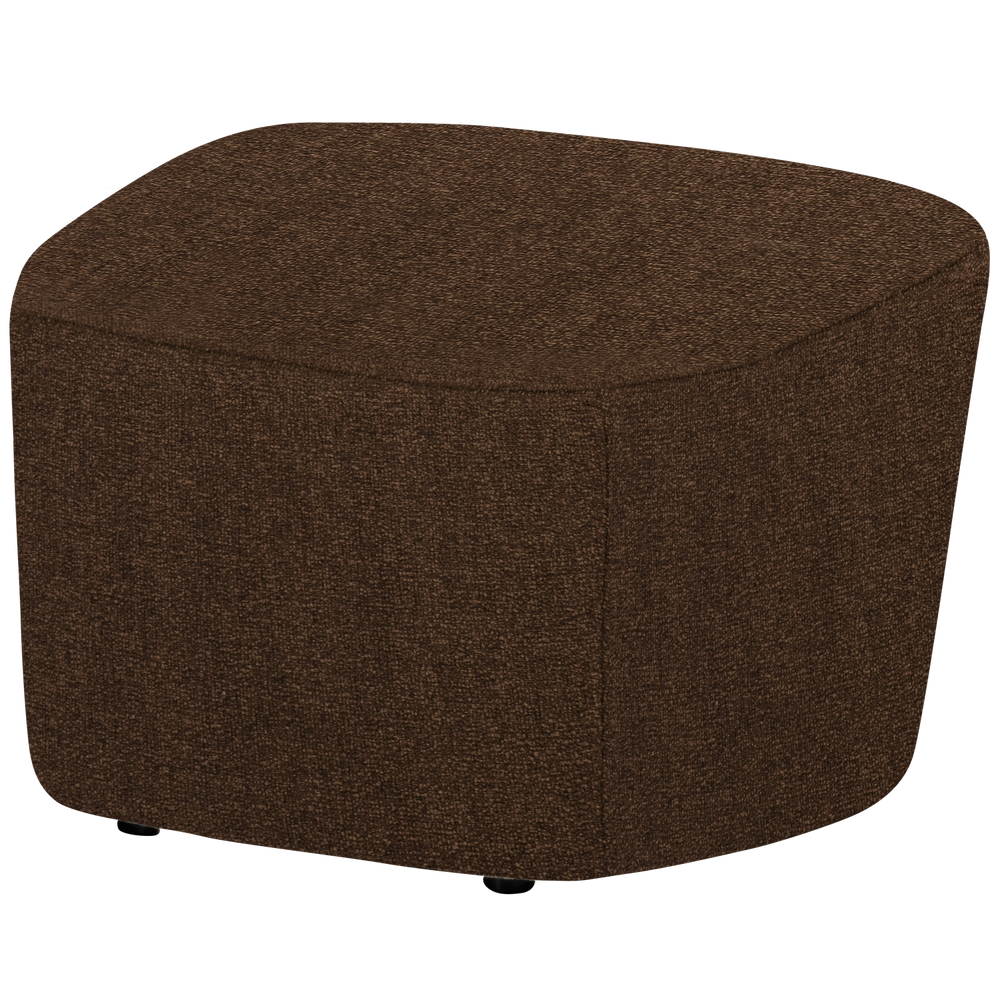 Pouf LOFTY, brown mélange fabric