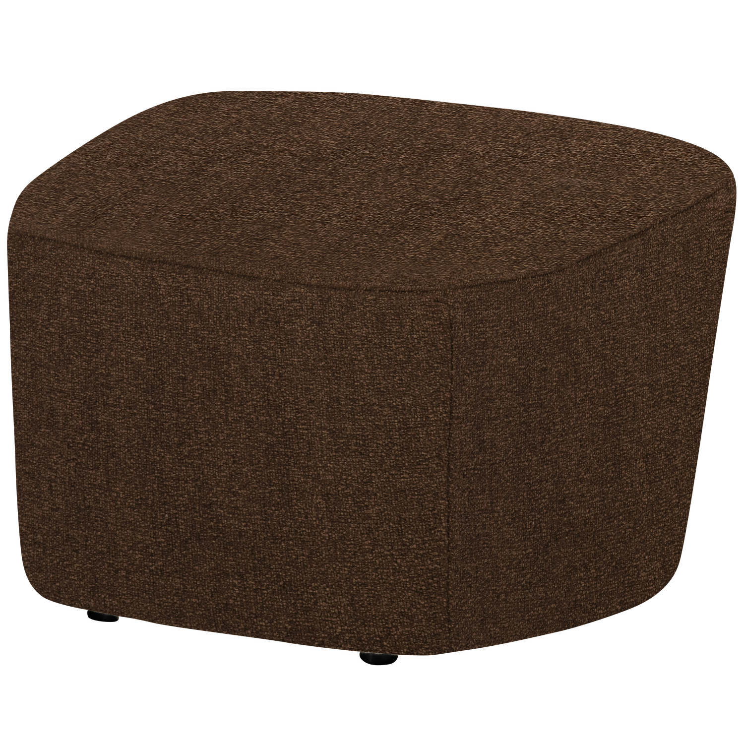 Pouf LOFTY, brown mélange fabric
