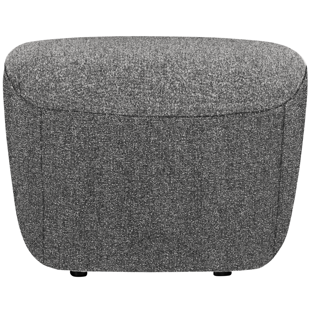 Pouf LOFTY, grey melange fabric