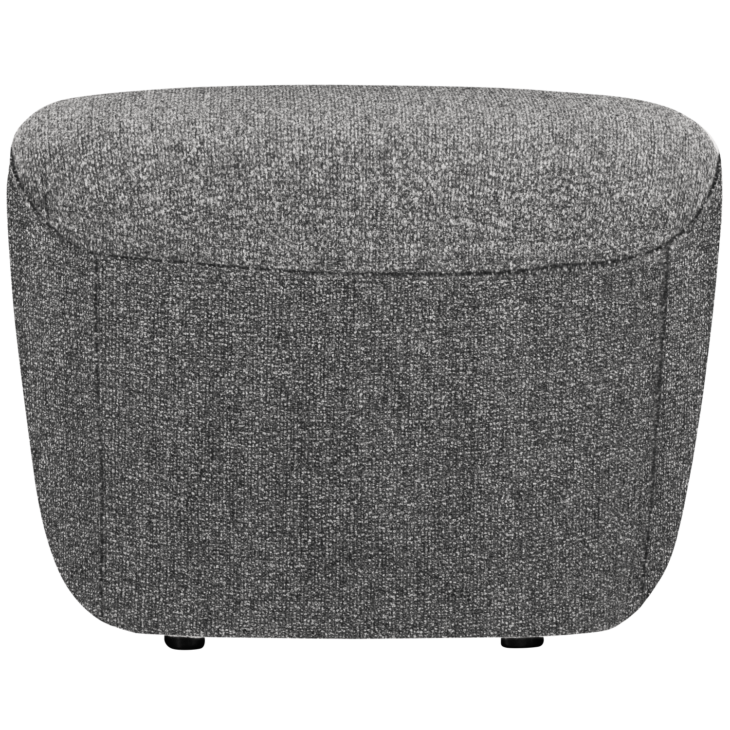 Pouf LOFTY, grey melange fabric