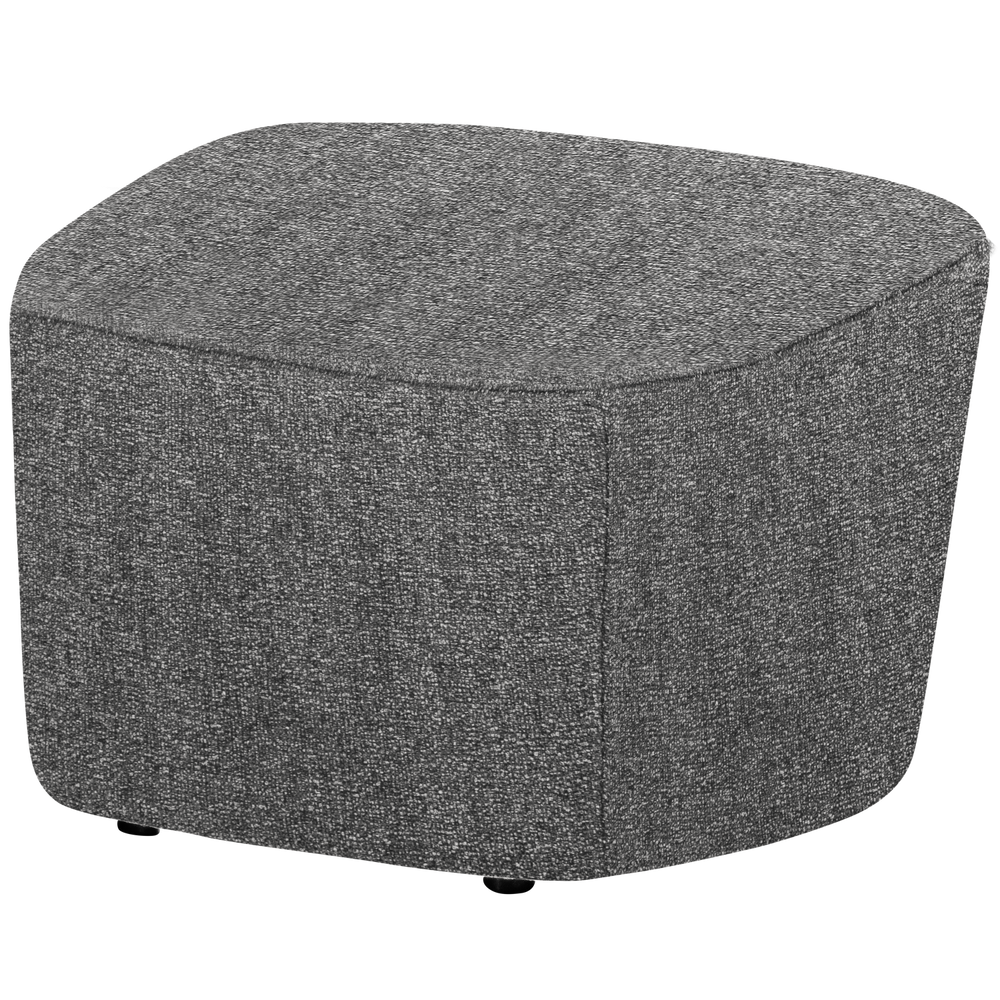 Pouf LOFTY, grey melange fabric