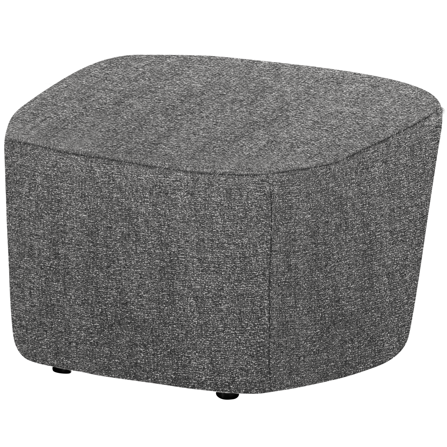 Pouf LOFTY, grey melange fabric