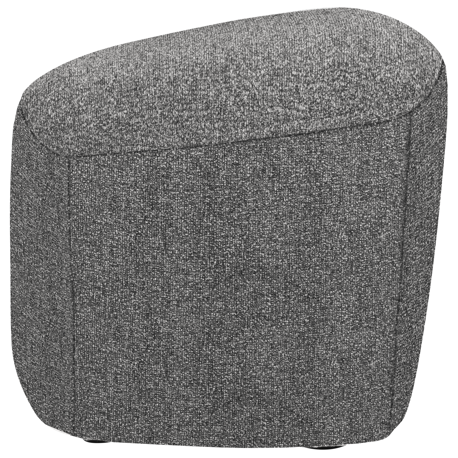 Pouf LOFTY, grey melange fabric