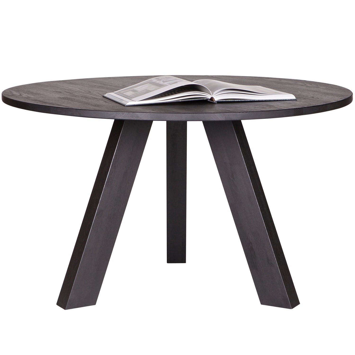 Apvalus stalas RHONDA, juodas Ø129 cm