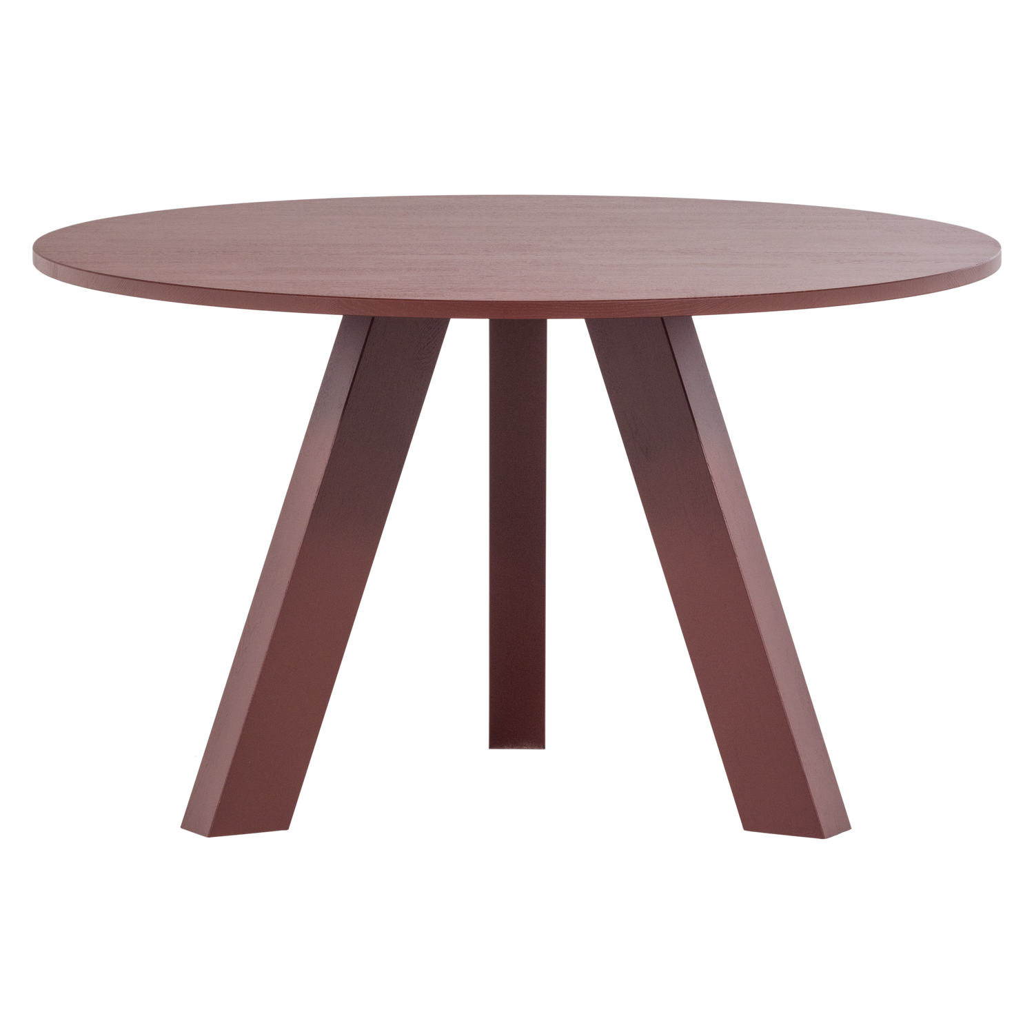 Ēdamgalds RHONDA Ø129 cm, ozols burgundsarkans