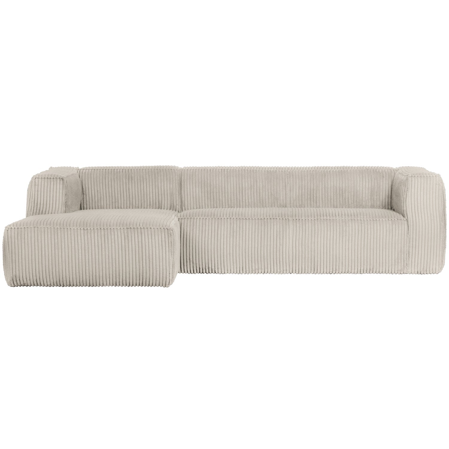 Kampinė sofa BEAN, kairė, natūralus audinys