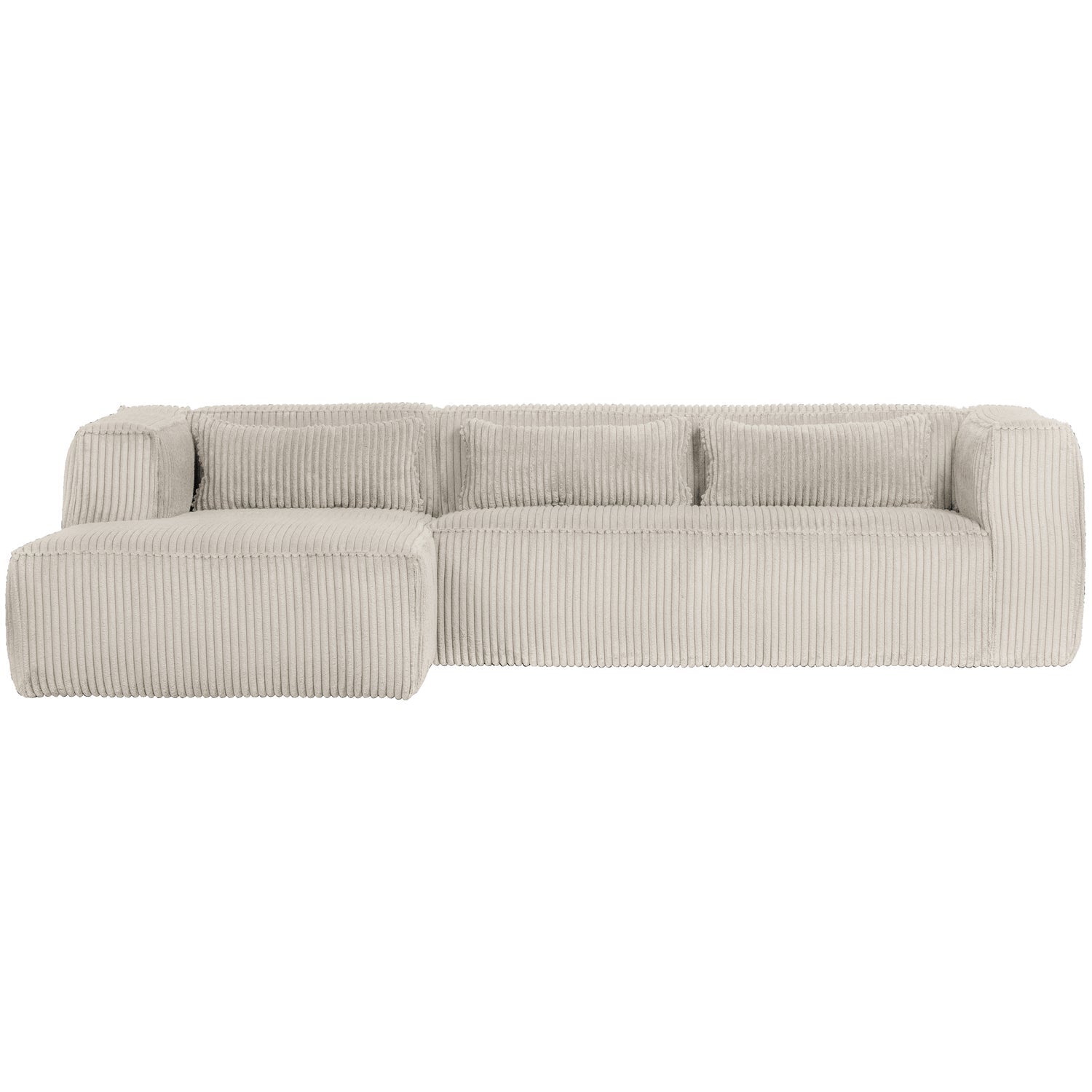 Kampinė sofa BEAN, kairė, natūralus audinys