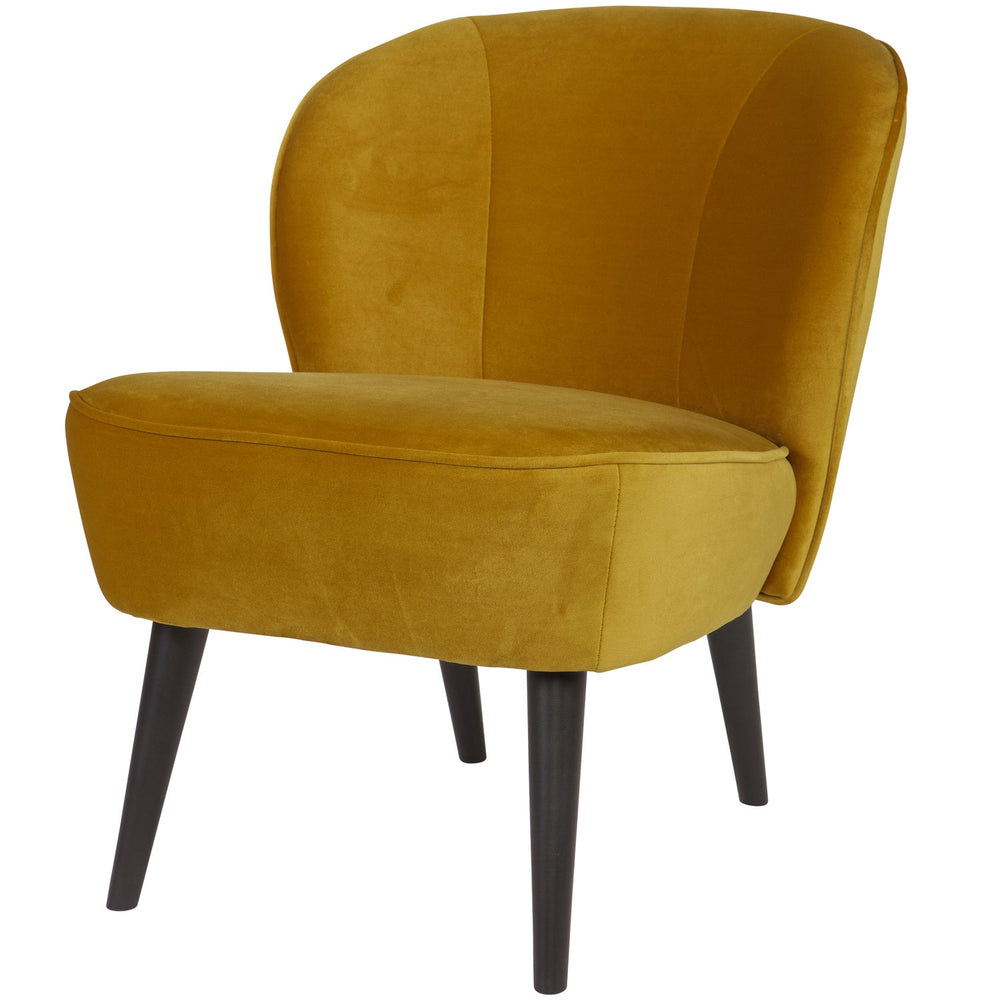 Fotelis SARA, veliūras Ochre