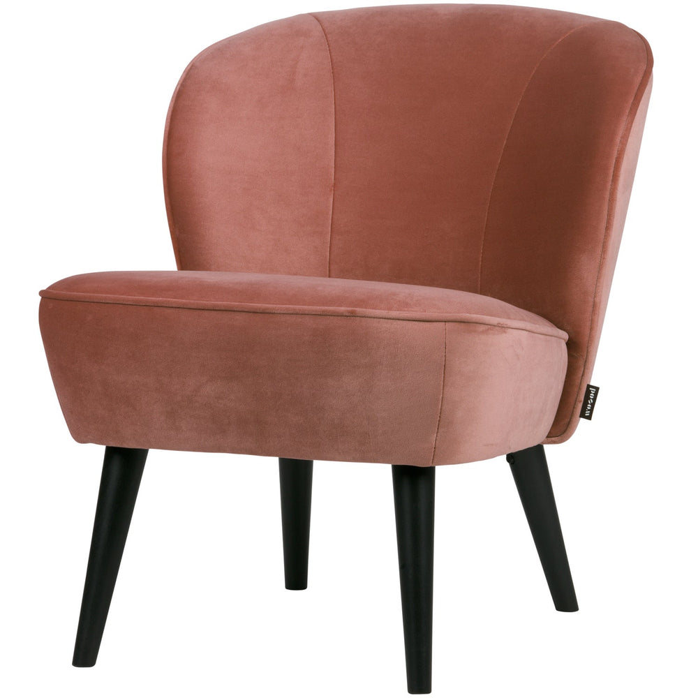 Fotelis SARA, veliūras Old Pink