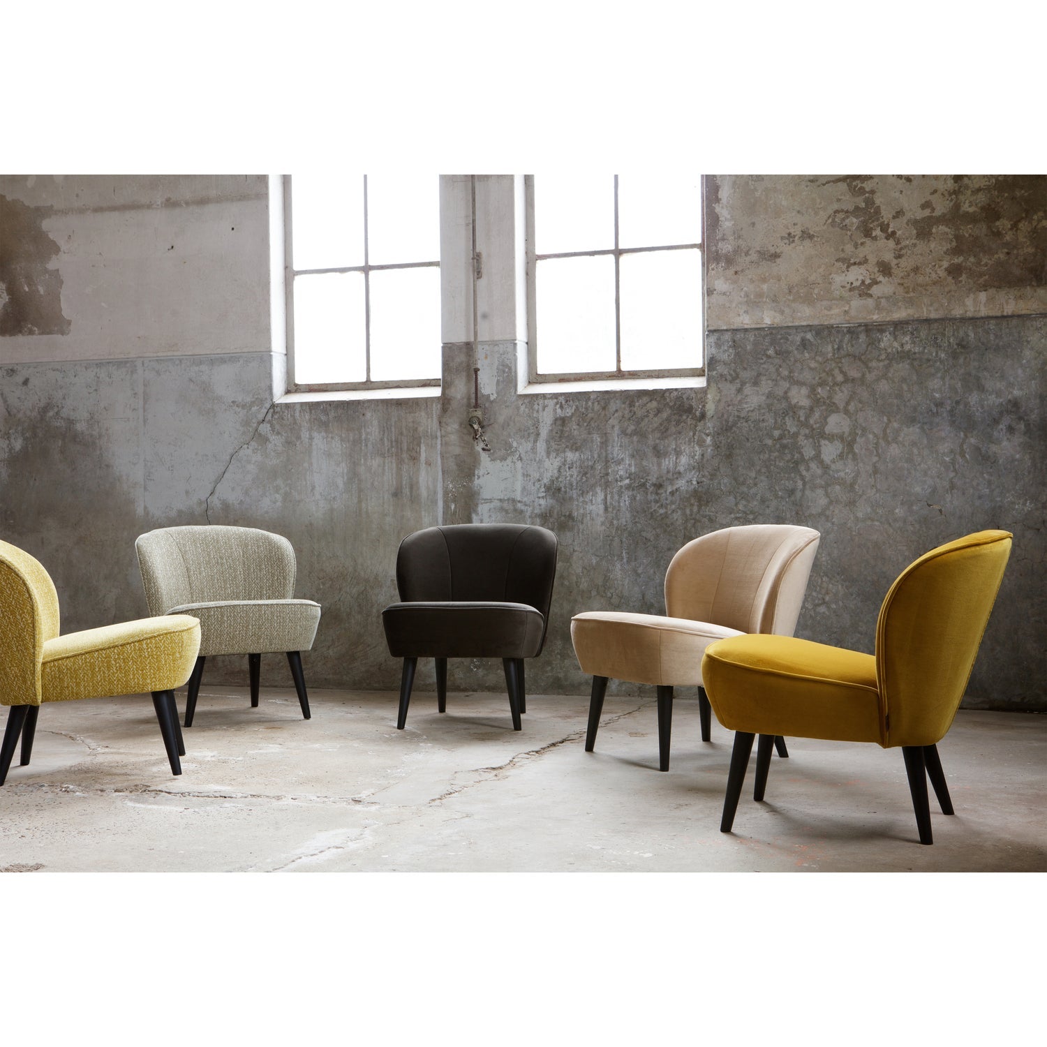 Fotelis SARA, veliūras Warm Green