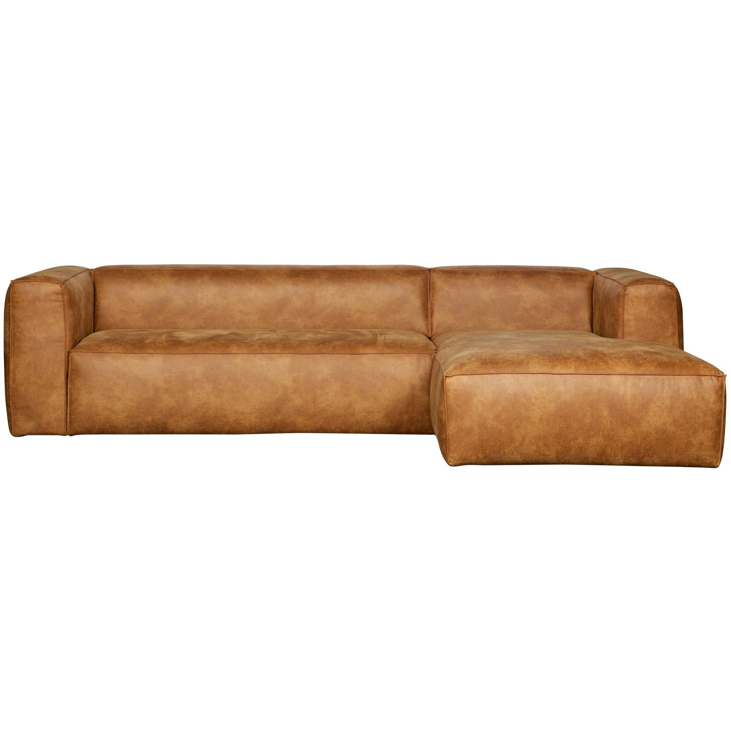 Kampinė sofa BEAN, dešinė, eko oda, konjako