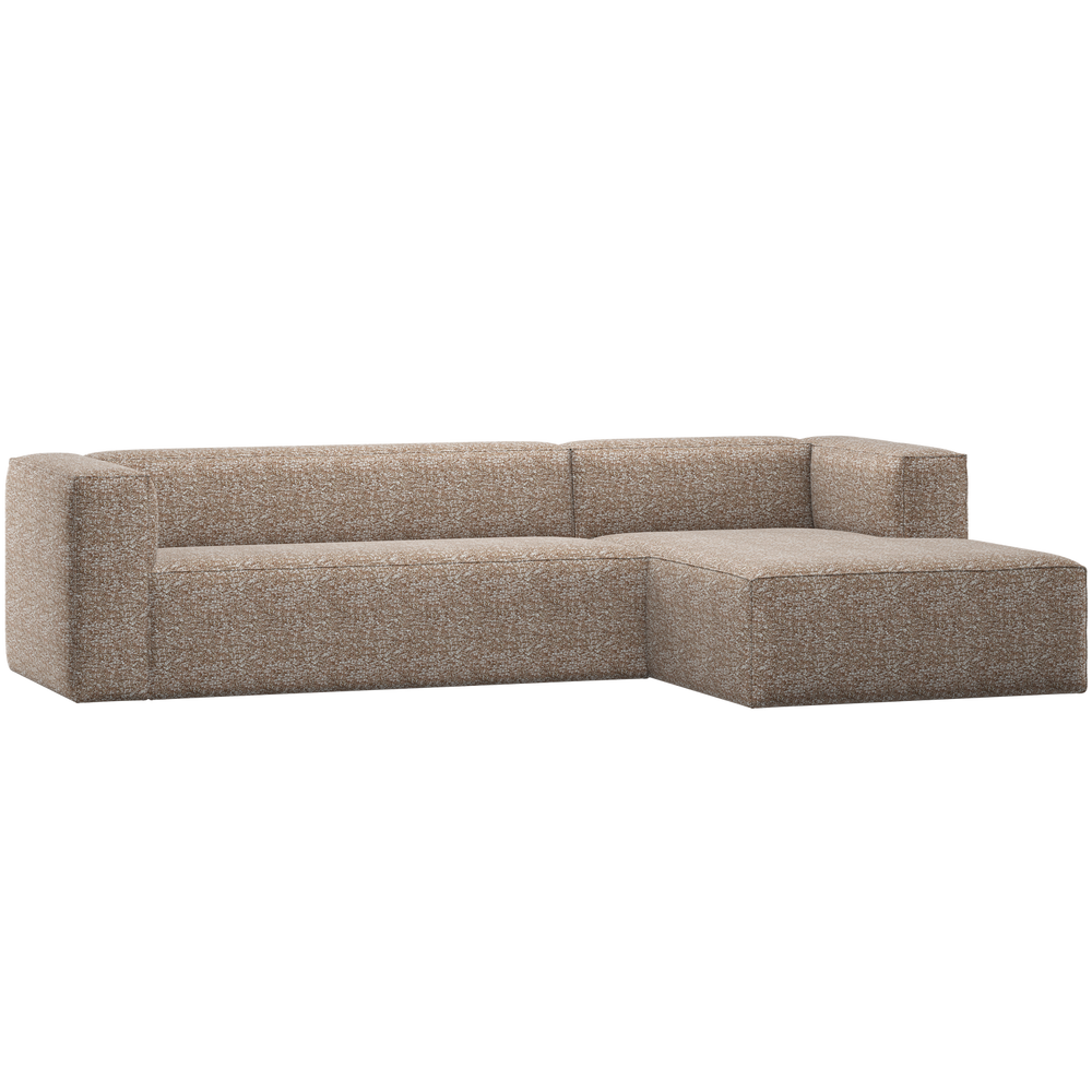 Kampinė sofa BEAN, dešinioji melanžas šviesiai ruda