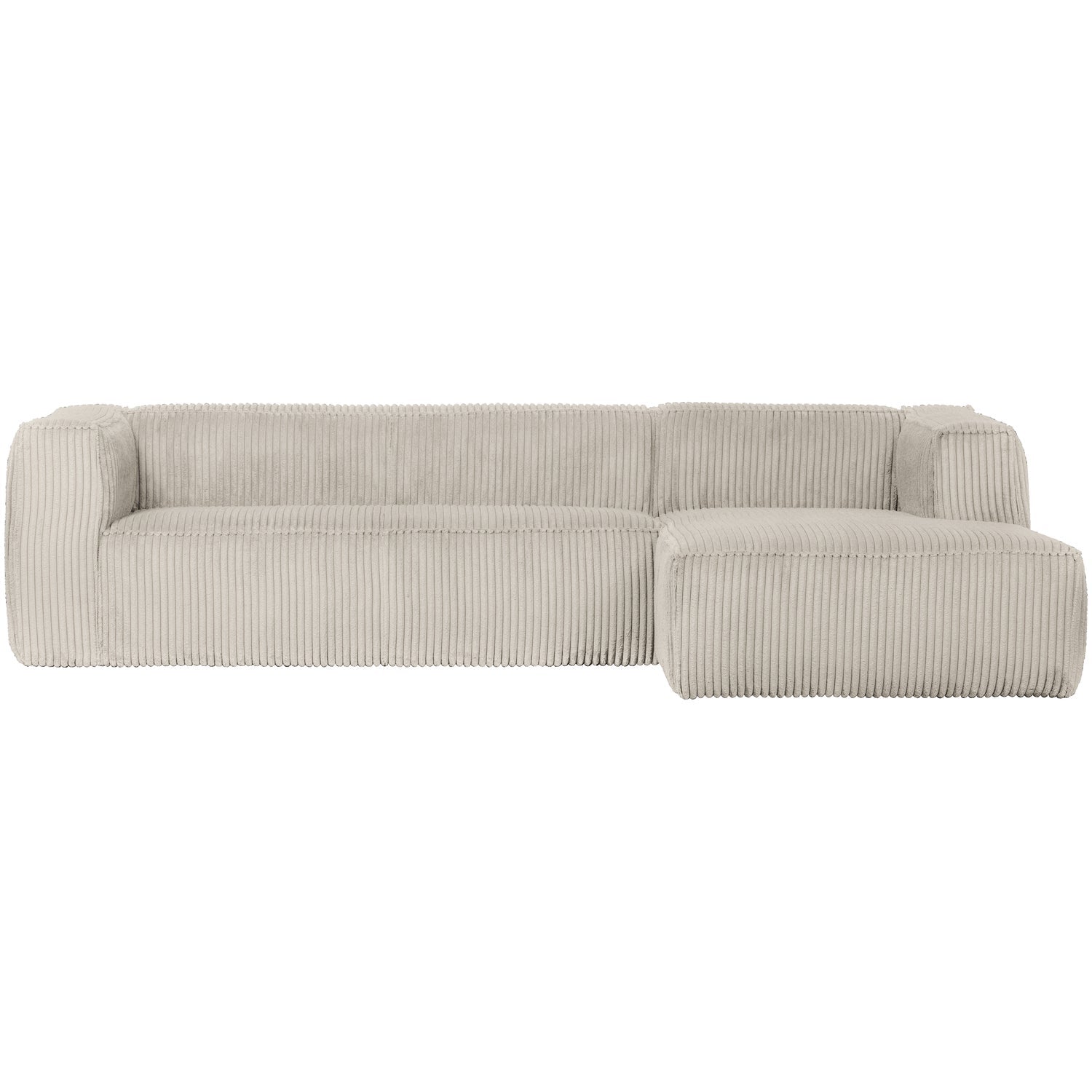 Kampinė sofa BEAN, dešinė, natūralus audinys