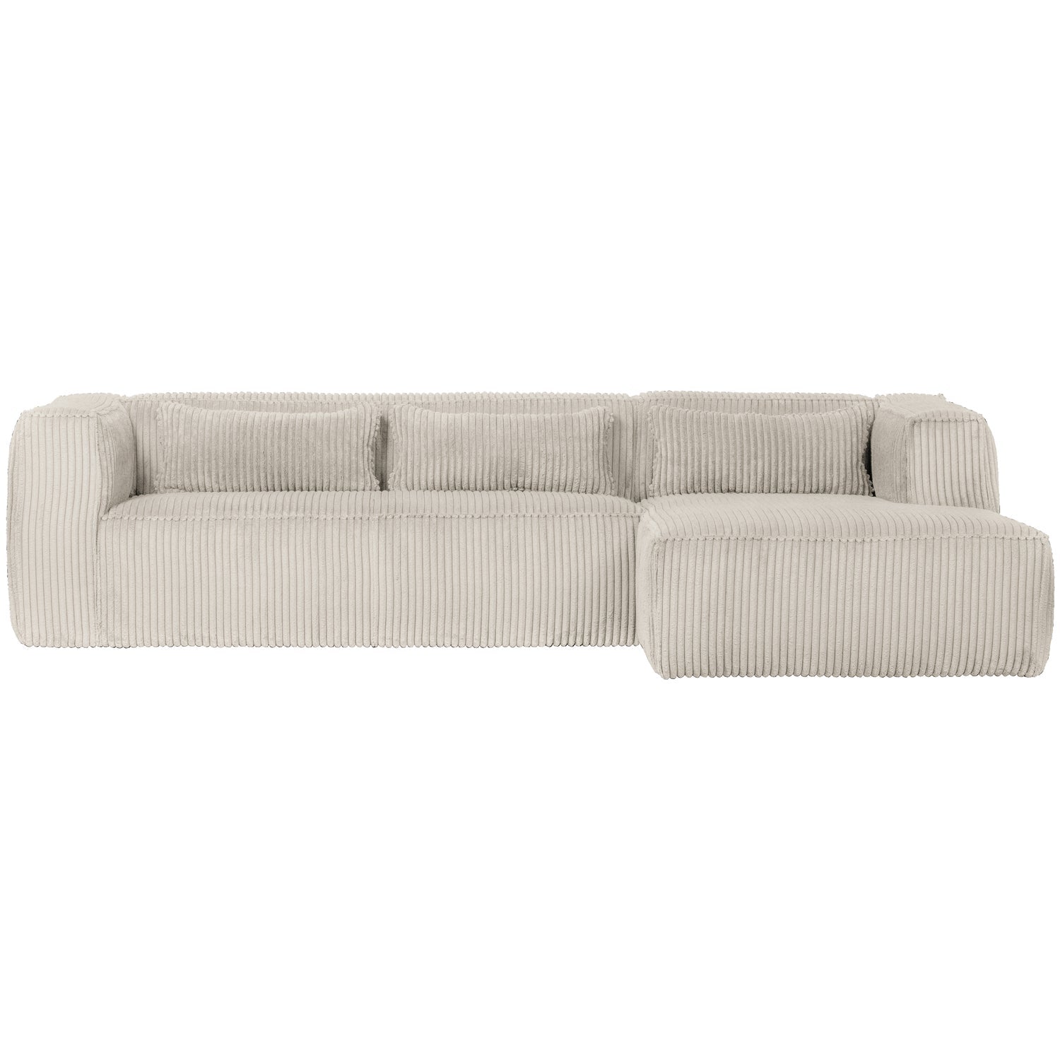 Kampinė sofa BEAN, dešinė, natūralus audinys