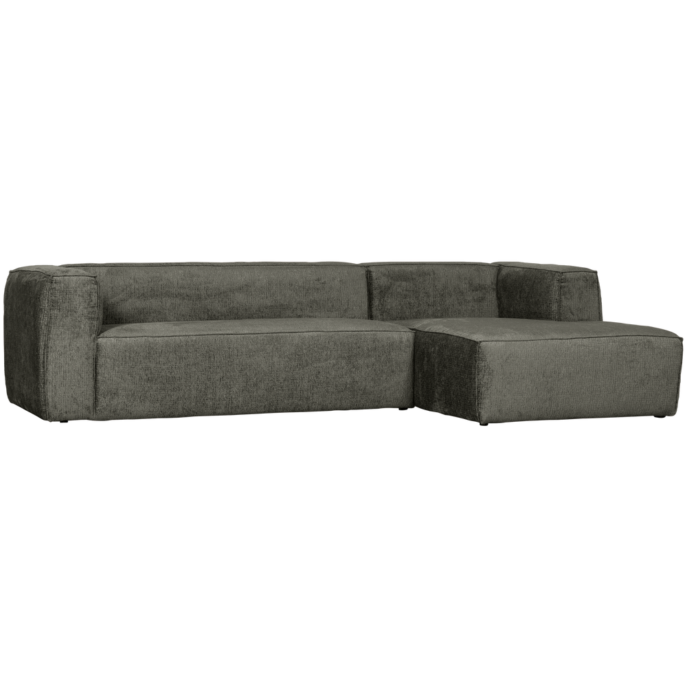 Corner sofa BEAN, right, velvet, Waterplant