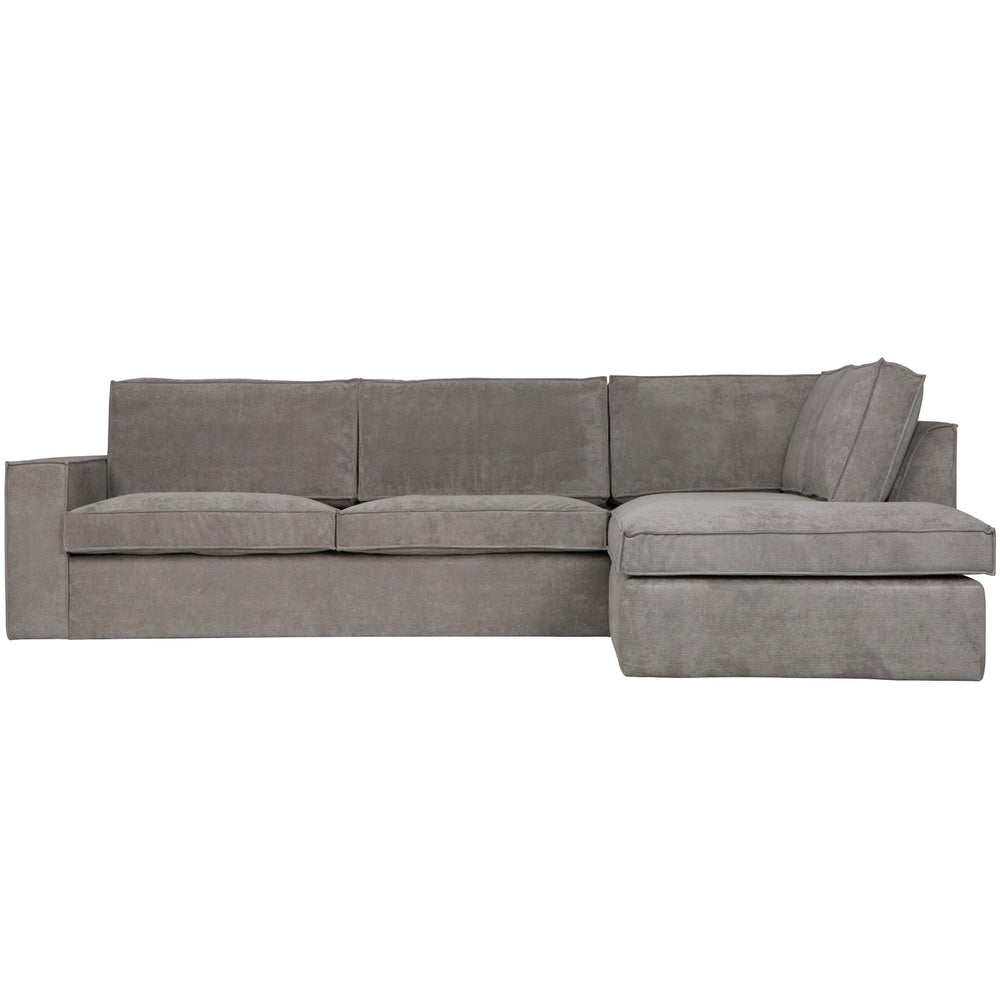 Corner sofa THOMAS, Ribcord, Weathered Green