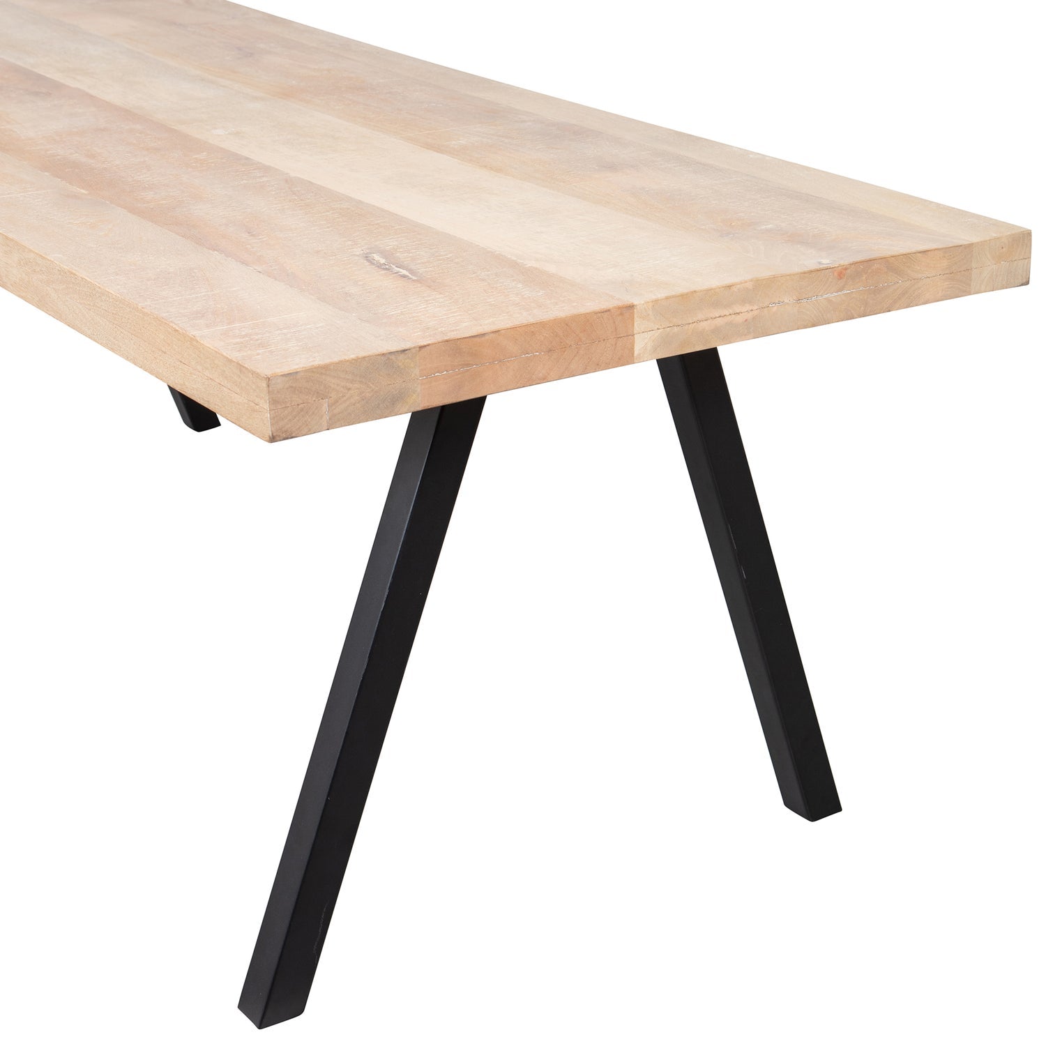 Valgomojo stalas TABLO, mango 180x90 cm, kvadratinės kojos