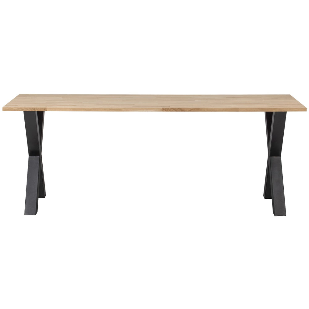 Stalas TABLO, ąžuolas 200x90 Alkmaar juodos