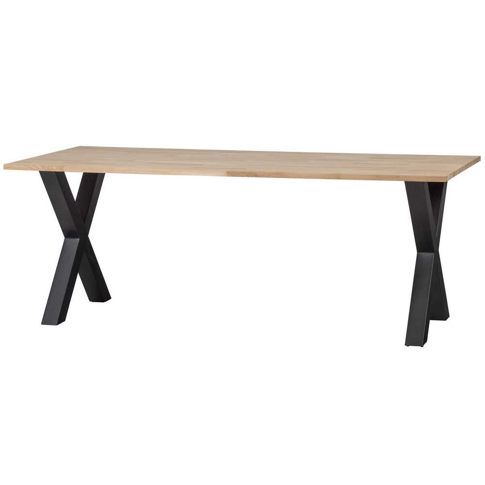 Stalas TABLO, ąžuolas 200x90 Alkmaar juodos