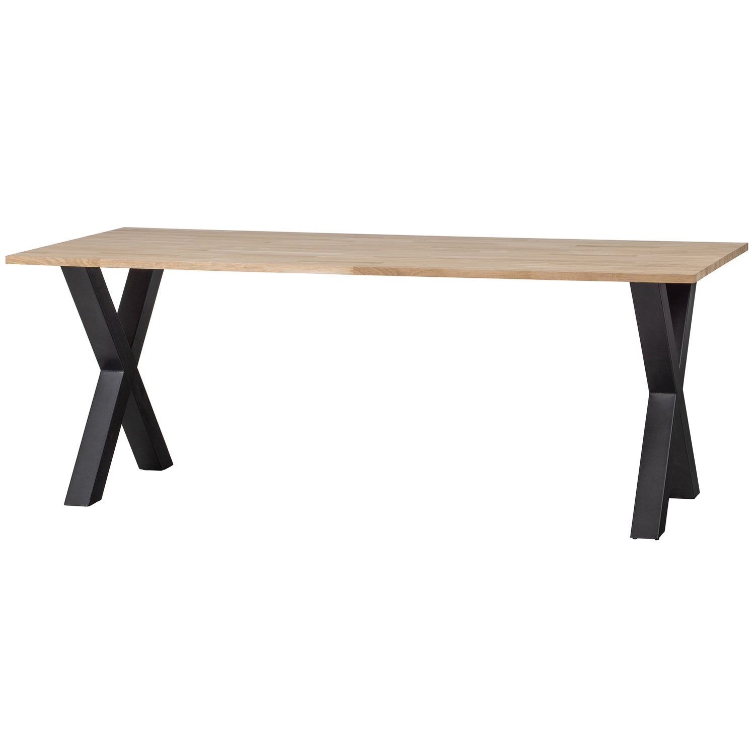 Stalas TABLO, ąžuolas 200x90 Alkmaar juodos