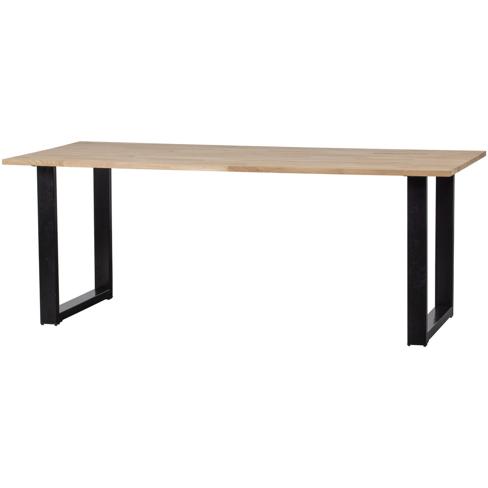 Stalas TABLO, ąžuolas 200x90 U juodos