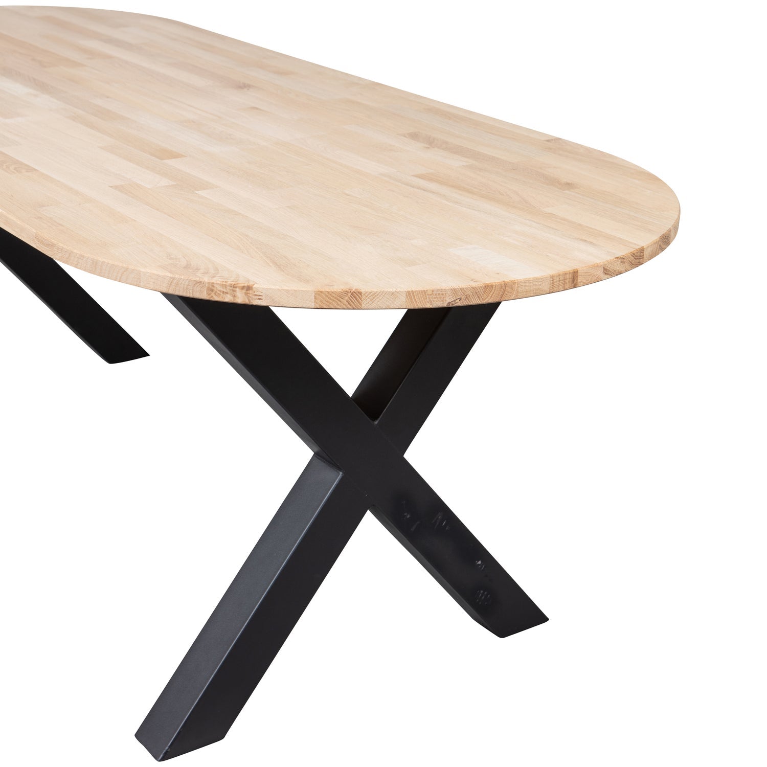 Stalas TABLO, ąžuolas ovalus 220x90 Alkmaar