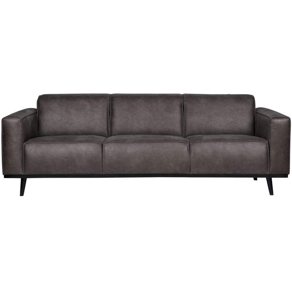Sofa STATEMENT 3-vietė 230 cm eko oda tamsiai pilka