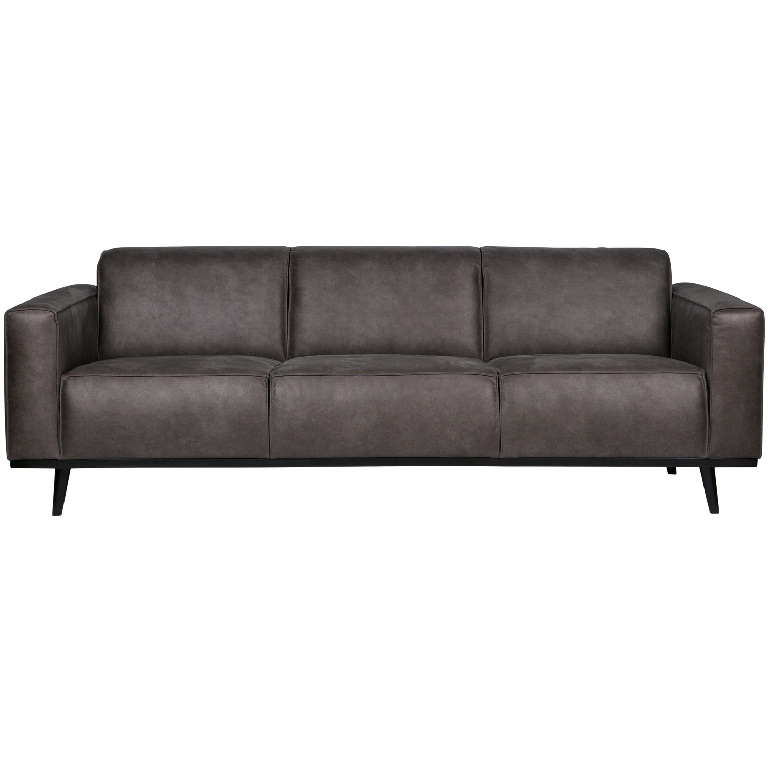 Sofa STATEMENT 3-vietė 230 cm eko oda tamsiai pilka