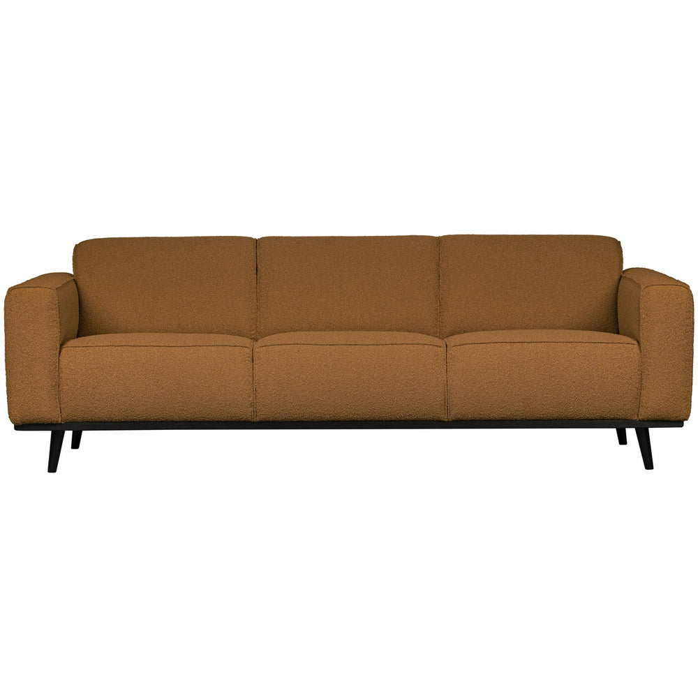 Sofa STATEMENT 3-vietė 230 cm, bouclé sviestas geltona
