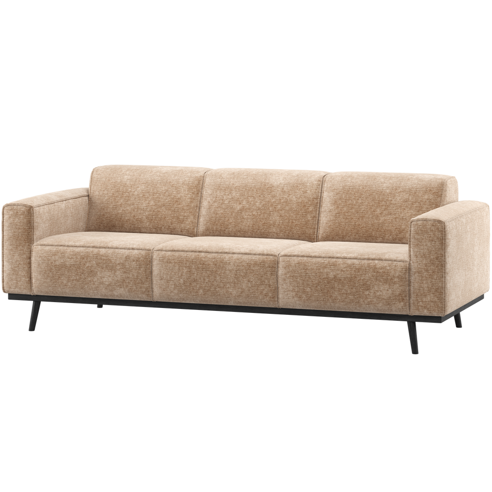 Sofa STATEMENT 3-vietė 230 cm šenilo veliūras persikų rožinis