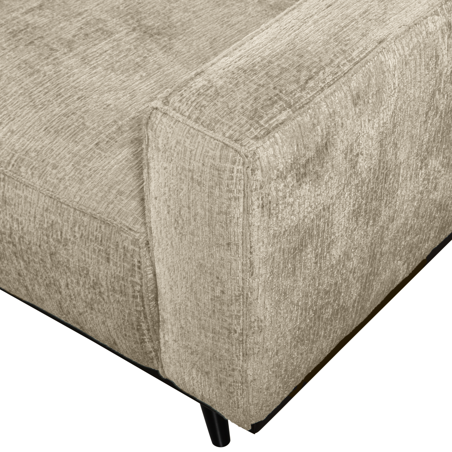 Sofa STATEMENT 3-vietė 230 cm, struktūrinis veliūras kviečių laukas