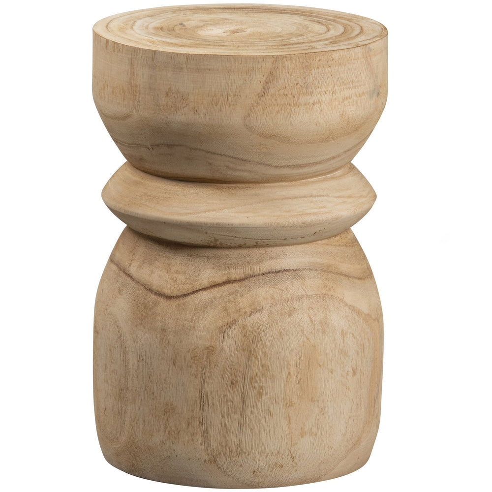 Stool BIKKEL, natural paulownia wood