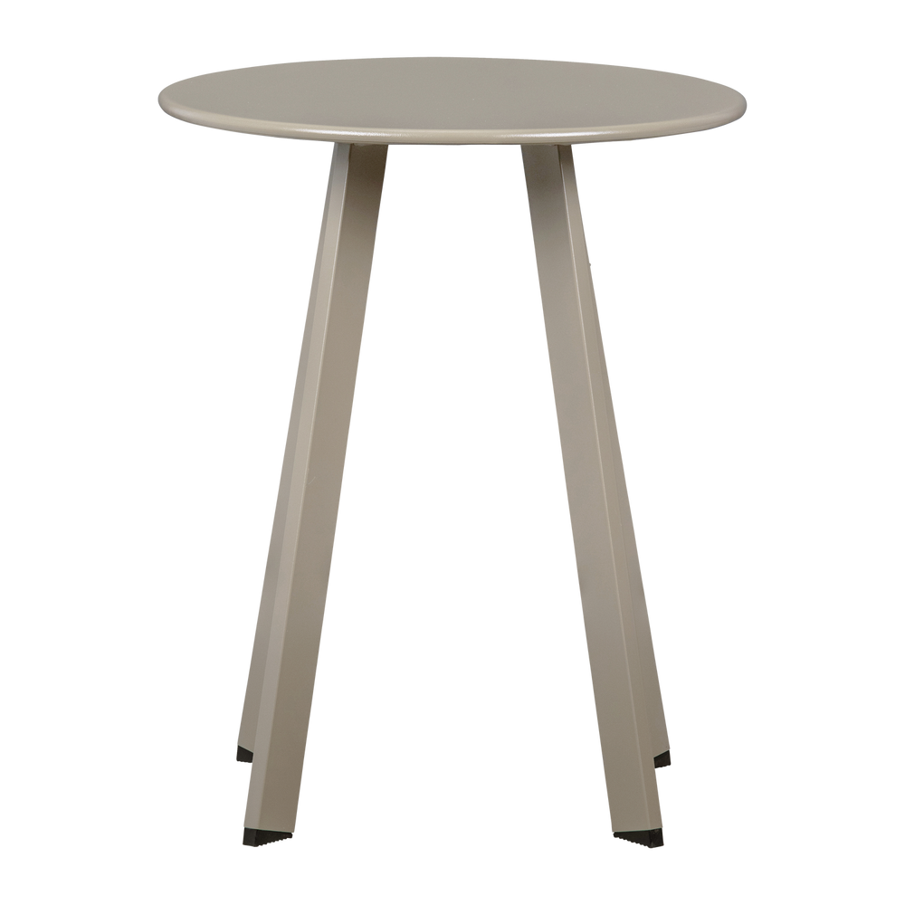 Sodo šoninis staliukas FER, Ø40 cm metalas smėlio
