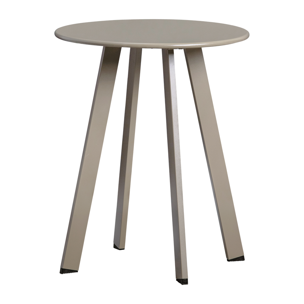Sodo šoninis staliukas FER, Ø40 cm metalas smėlio
