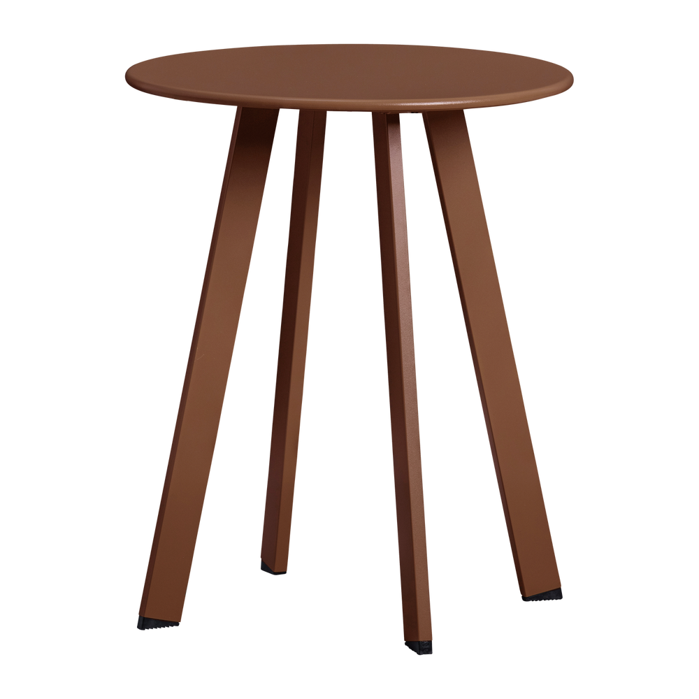 Sodo šoninis staliukas FER, Ø40 cm metalas rūdžių ruda