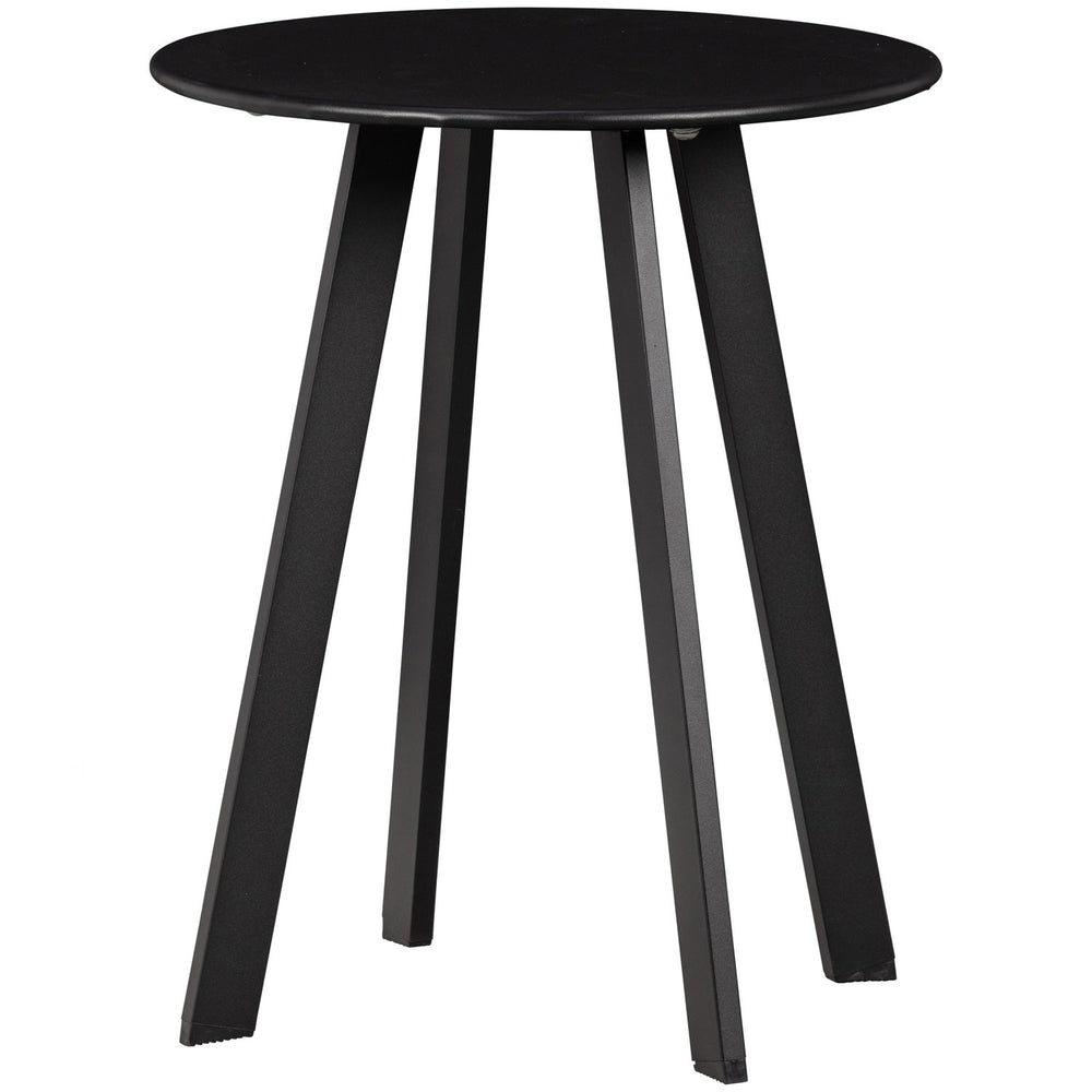 Šoninis staliukas FER sodo Ø40 cm, metalas juodas