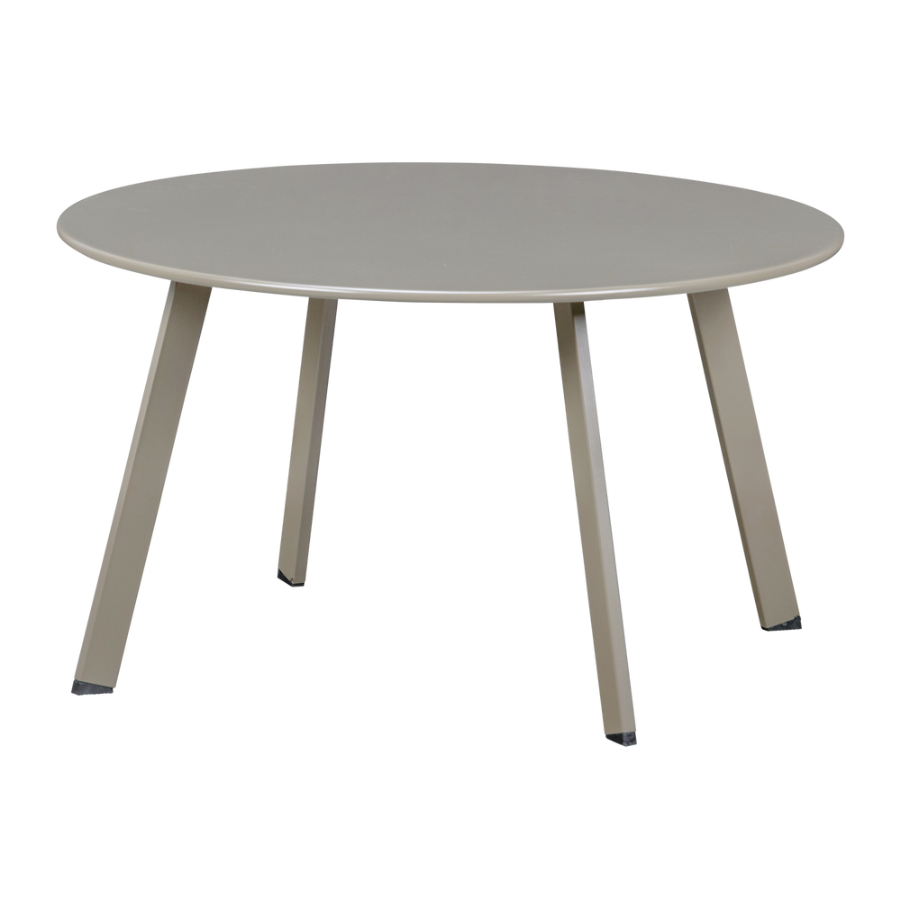 Sodo šoninis staliukas FER, Ø70 cm metalas smėlio