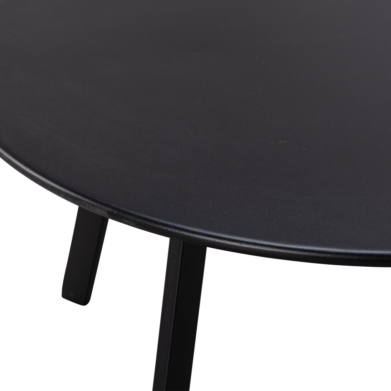 Sānu galds FER dārza Ø70 cm, metāls melns